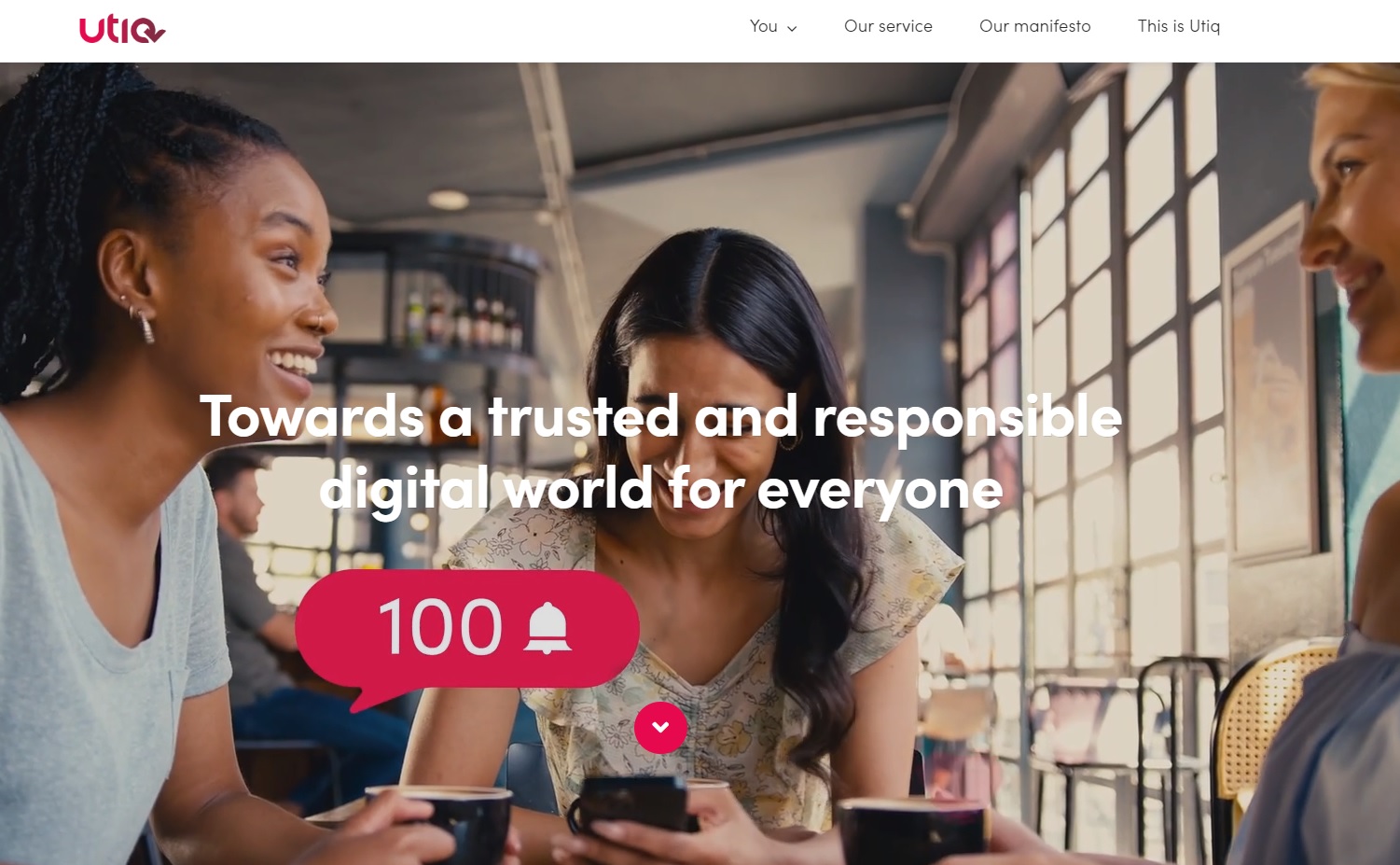 Captura de pantalla de la nueva web Utiq de Movistar, Vodafone y Orange con TrustPid